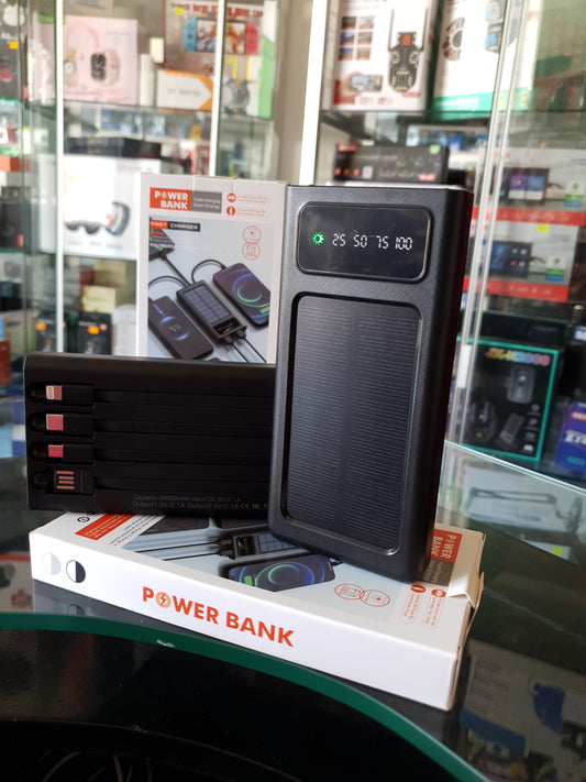 🚀 POWERBANK SOLAR Y ELÉCTRICA 20000MAH – ENERGÍA DUAL PARA TUS DISPOSITIVOS ✨