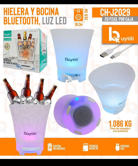 🎵 PARLANTE BLUETOOTH CHELERO RGB – ¡MÚSICA Y LUZ PARA TUS FIESTAS! 🎶✨