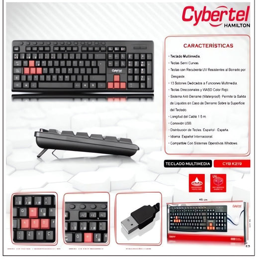 ⌨️ TECLADO CYBERTEL – ¡ESTILO Y FUNCIONALIDAD EN TUS MANOS! ✨