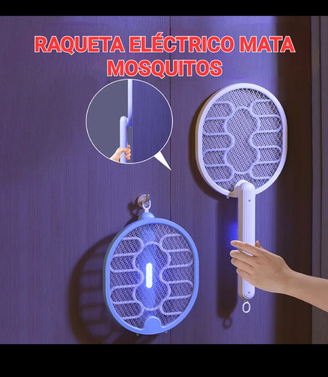 ⚡ ¡Elimina Mosquitos al Instante con la Raqueta Mata Mosquitos Eléctrica! 🦟💥