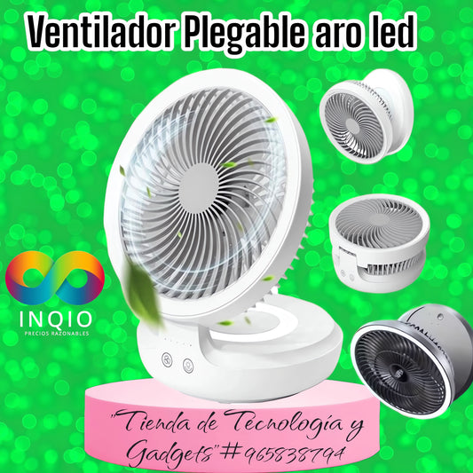 🌀 VENTILADOR CON COLGADOR Y LUCES LED – ¡FRESCURA Y ESTILO EN UN SOLO PRODUCTO! 🌈✨