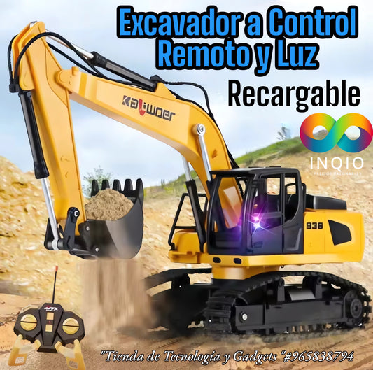🌟EXCAVADORA A CONTROL REMOTO CON LUZ🌟