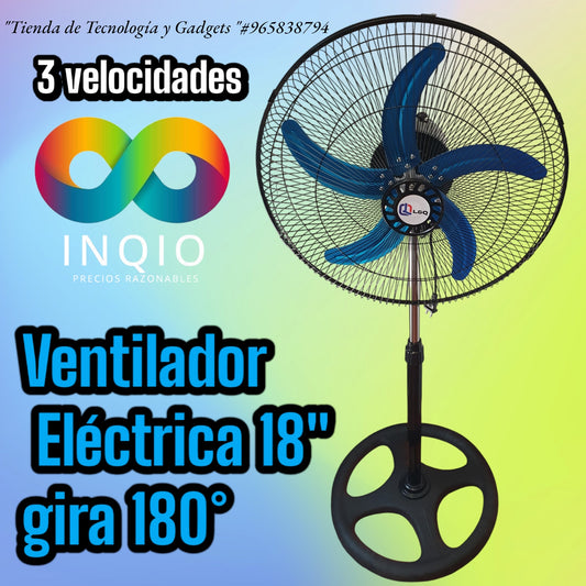 🌀 VENTILADOR ELÉCTRICO 18" – OSCILACIÓN DE 180° PARA UNA FRESCURA TOTAL 🔥