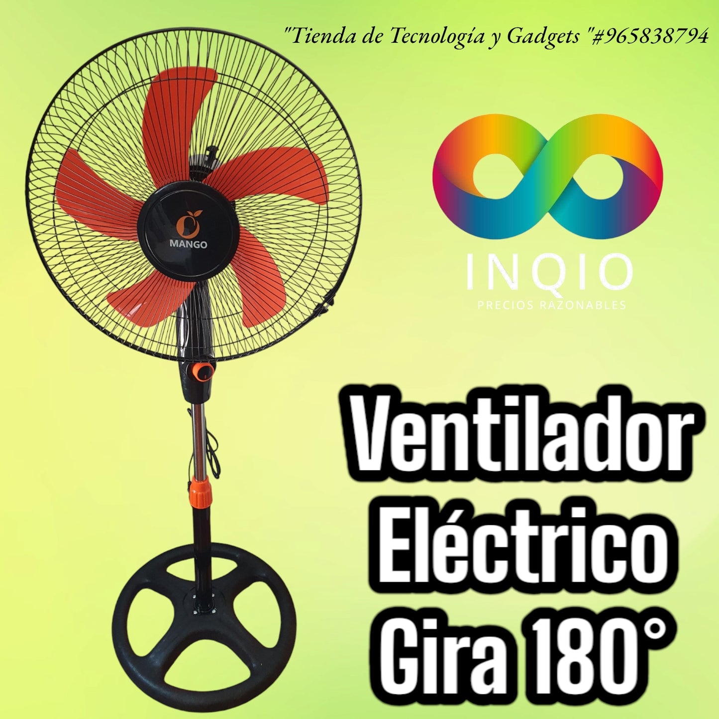 🌀 VENTILADOR ELÉCTRICO – FRESCURA Y COMODIDAD EN CUALQUIER ESPACIO 🔥