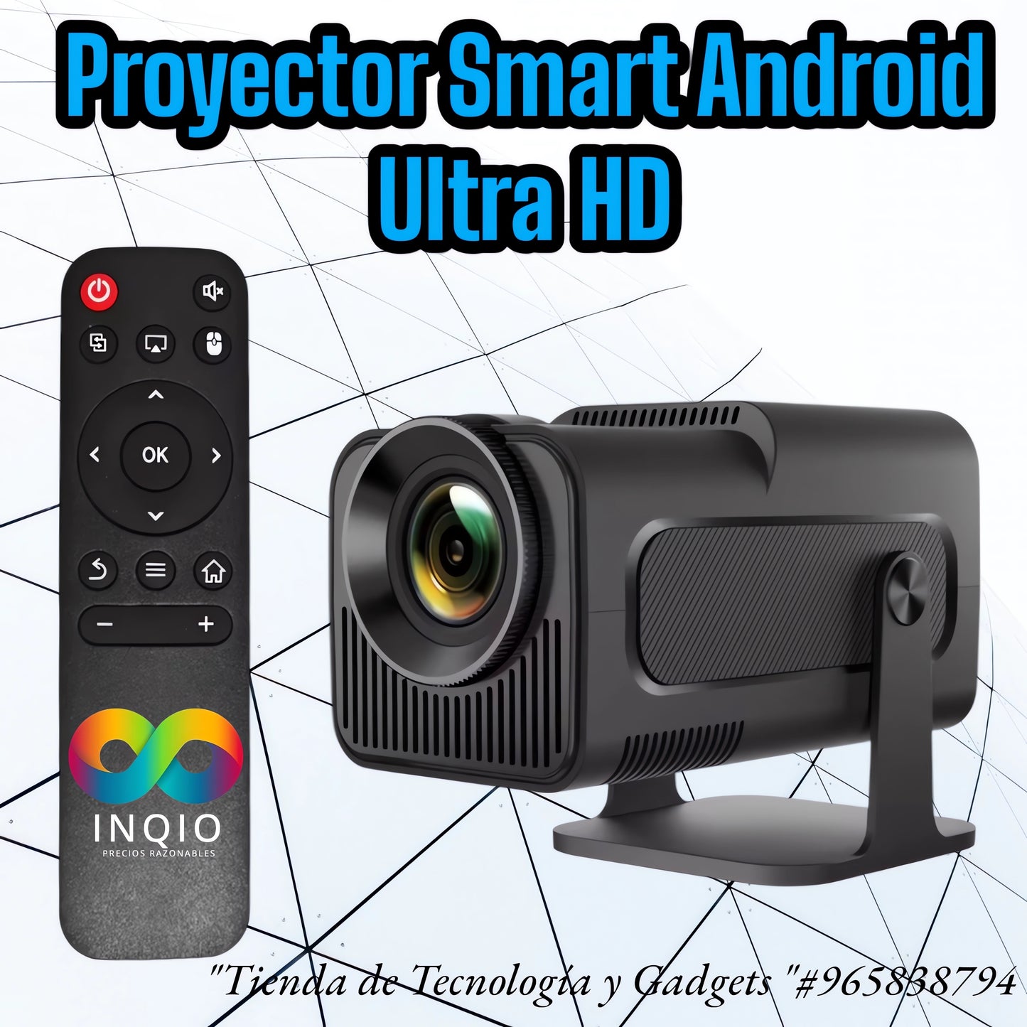 🎥 PROYECTOR SMART ANDROID ULTRA HD HY320 – TECNOLOGÍA AVANZADA Y CALIDAD CINEMATOGRÁFICA 🔥📽️