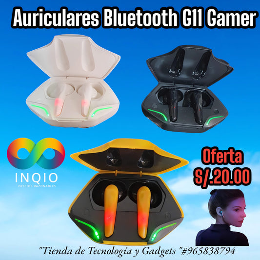 🎧 AUDÍFONOS BLUETOOTH GAMER G11 – SONIDO INMERSIVO Y DISEÑO RGB 🔥🎮