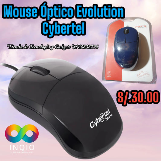 🖱️ MOUSE ÓPTICO EVOLUTION CYBERTEL USB – PRECISIÓN, COMODIDAD Y DURABILIDAD 🔥