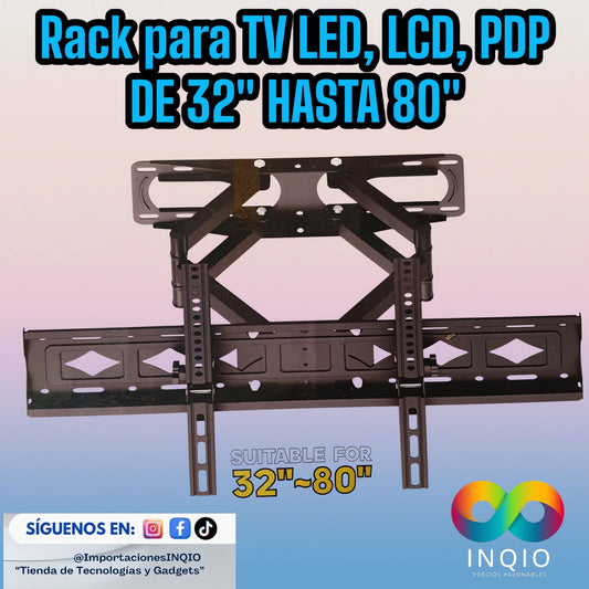 🖥️ RACK PARA TV 32" - 80" – ESTILO, SEGURIDAD Y COMODIDAD 🔥