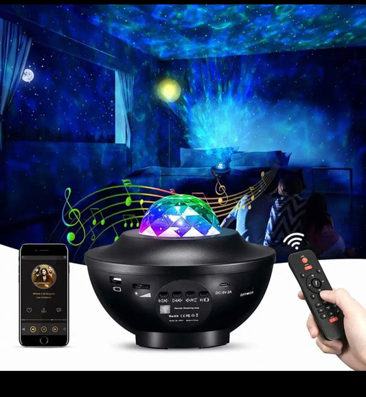 🌌 Proyector de Galaxia con Parlante Bluetooth – Crea tu Propio Universo en Casa ✨🎶