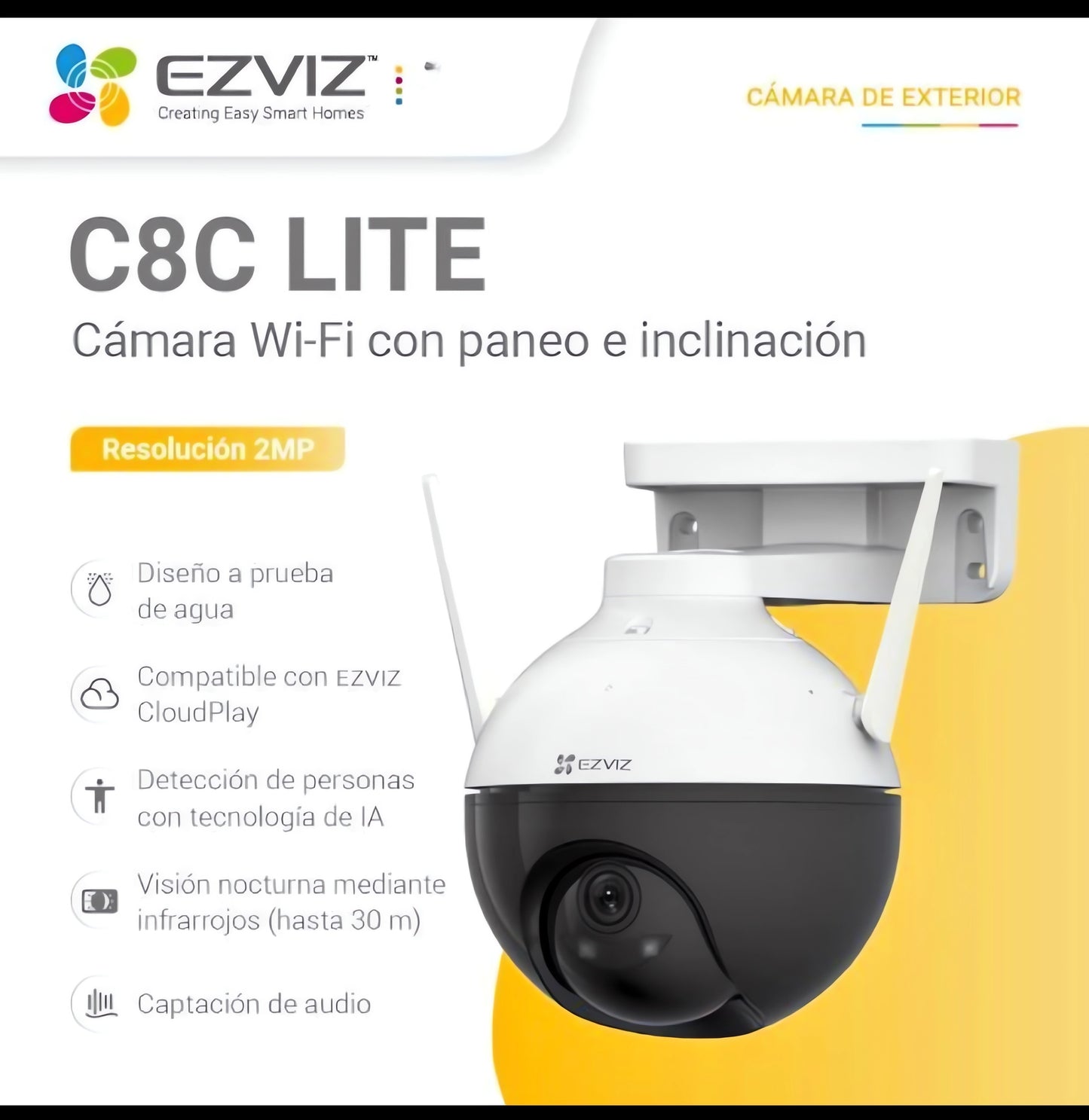 🔍 Cámara de Seguridad EZVIZ C8C Lite – Protección 24/7 con Visión 360° 🏡🔒