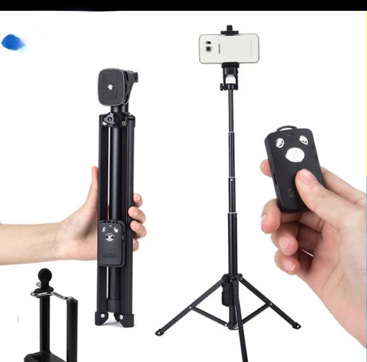 📸 Trípode de Metal con Bluetooth 1.5 Metros – Estabilidad y Control al Alcance de tu Mano 🎥📲