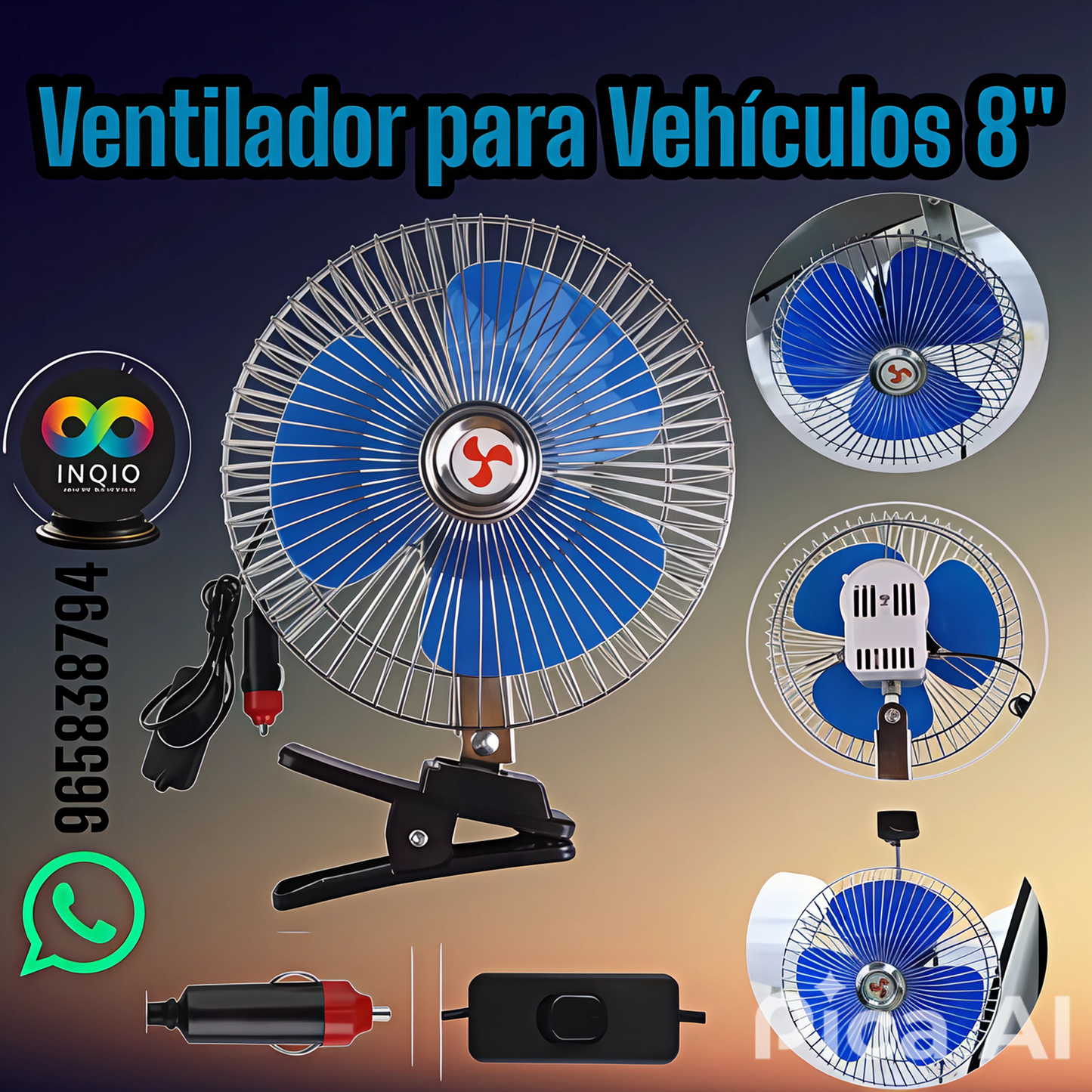 Ventilador para Vehículos 8"