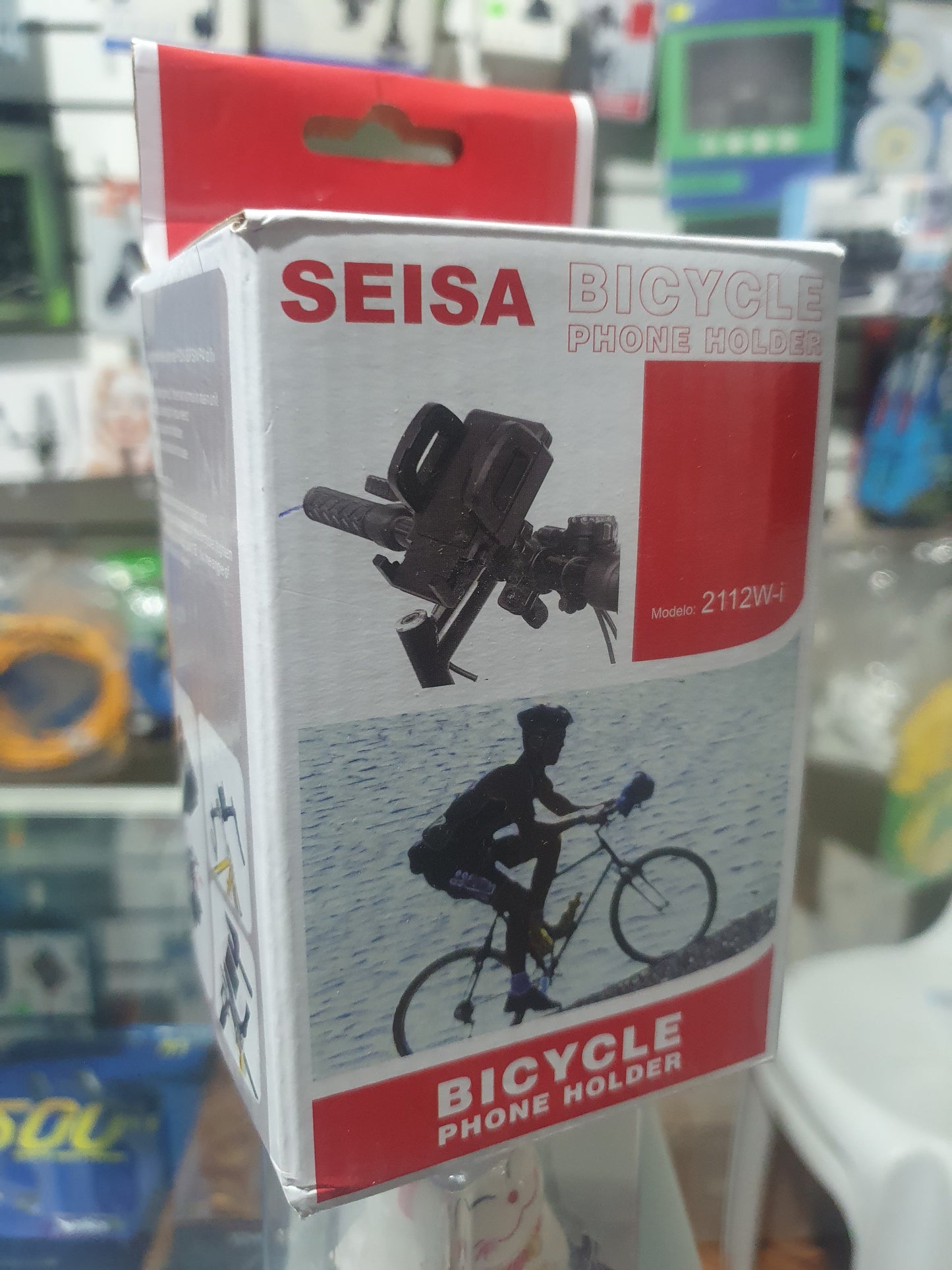 Soporte Celular Moto/Bici SEISA 360° | Antigolpes Quakeproof | Universal para Manillar