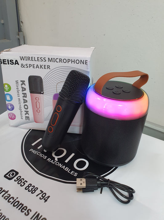 🎤 Mini Parlante Karaoke Portátil con Micrófono Bluetooth – ¡Canta y Disfruta en Cualquier Lugar! 🎶🔊