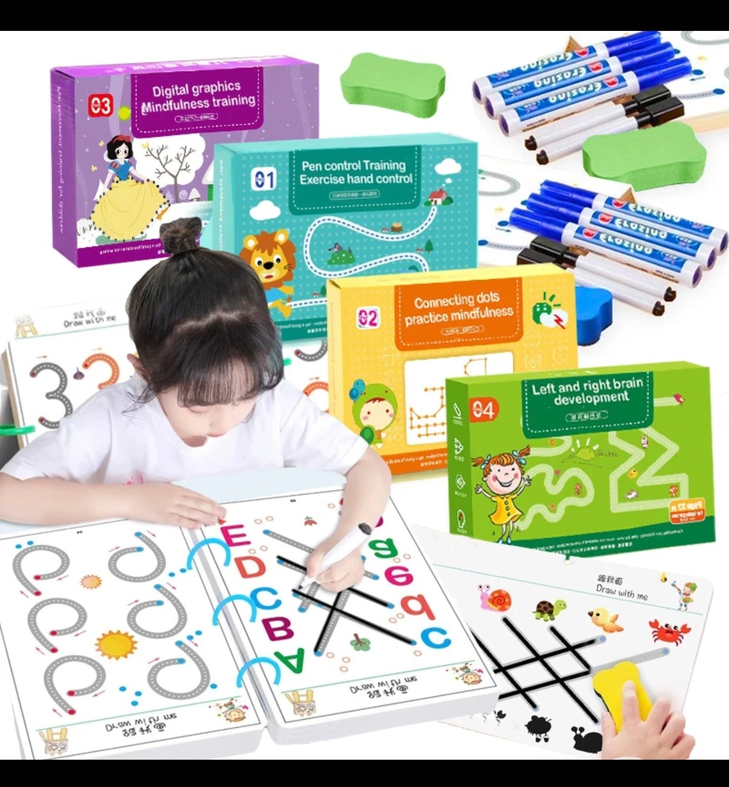 📚 Libro Mágico Reutilizable – Aprendizaje Divertido para Niños 🎨