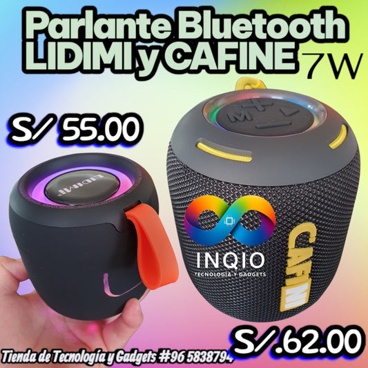 Parlante Bluetooth LIDIMI & Cafini 7W | Batería 1800mAh | 10h Reproducción | BT 5.2 Portátil