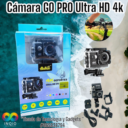 📷 CÁMARA DEPORTIVA GO PRO ULTRA HD 4K – ¡CAPTURA TUS AVENTURAS EN ALTA DEFINICIÓN! 🚀✨