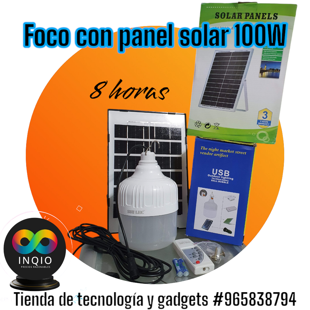 💡 FOCO CON PANEL SOLAR SEPARADO – ¡ILUMINACIÓN ECOLÓGICA Y EFICIENTE! 🌞✨
