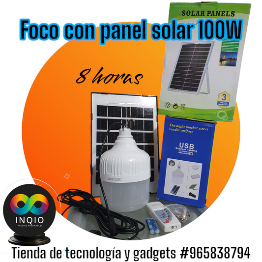 💡 FOCO CON PANEL SOLAR SEPARADO – ¡ILUMINACIÓN ECOLÓGICA Y EFICIENTE! 🌞✨