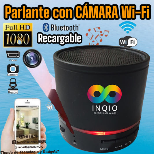 📷 CÁMARA WIFI RECARGABLE + PARLANTE BLUETOOTH Y RADIO – 3 EN 1 🔥🔊