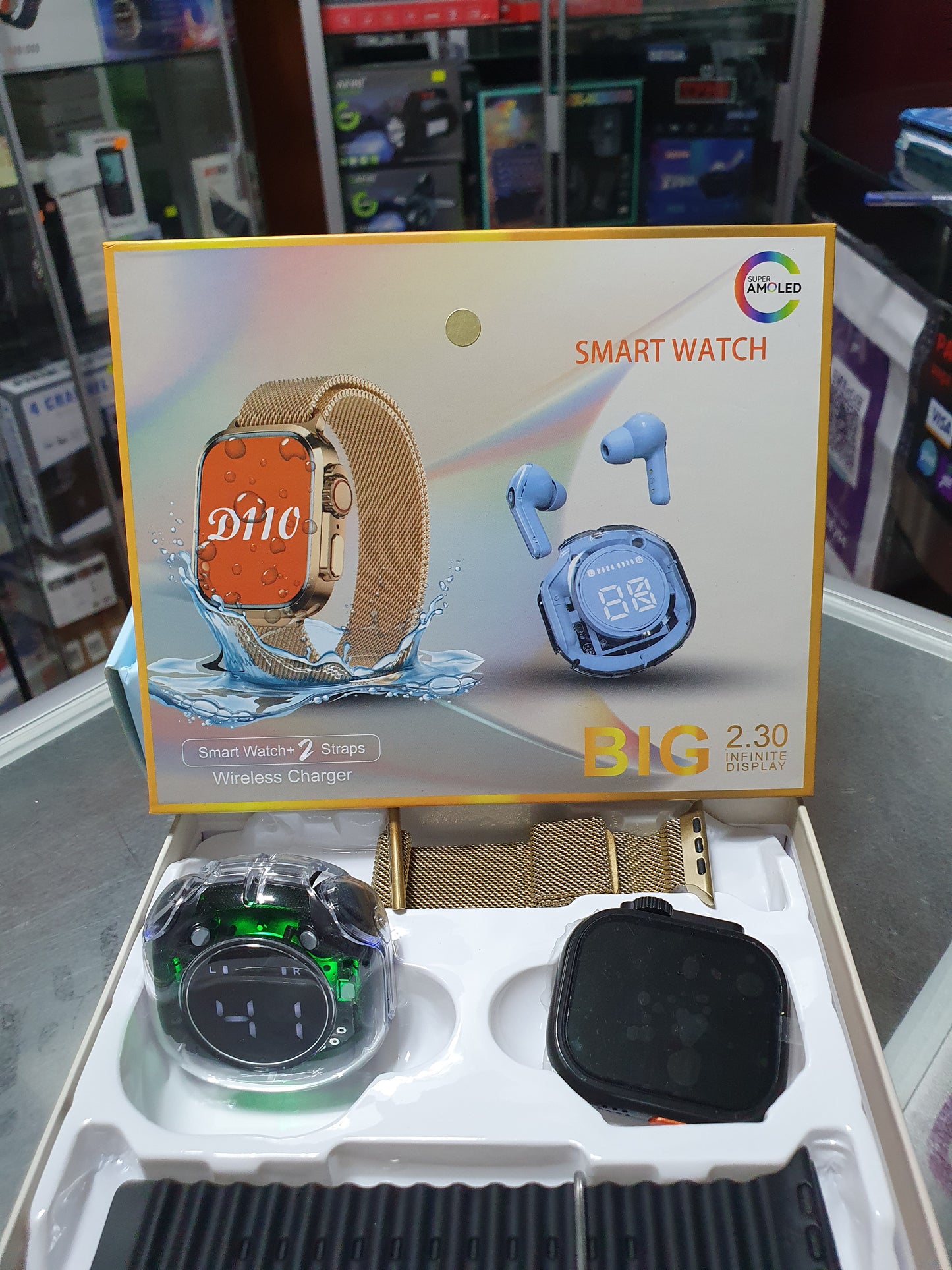 🚀 COMBO SMARTWATCH + AURICULARES BLUETOOTH + 2 CORREAS – TECNOLOGÍA Y ESTILO EN UN SOLO PACK ✨