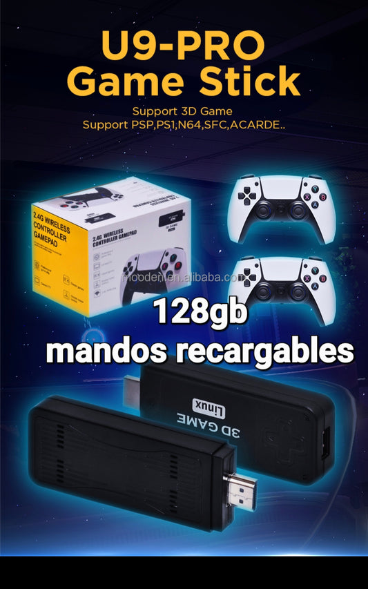🎮 Gamestick Retro U9PRO 128GB – ¡La Diversión Clásica al Alcance de tu Mano! 🔥🎮