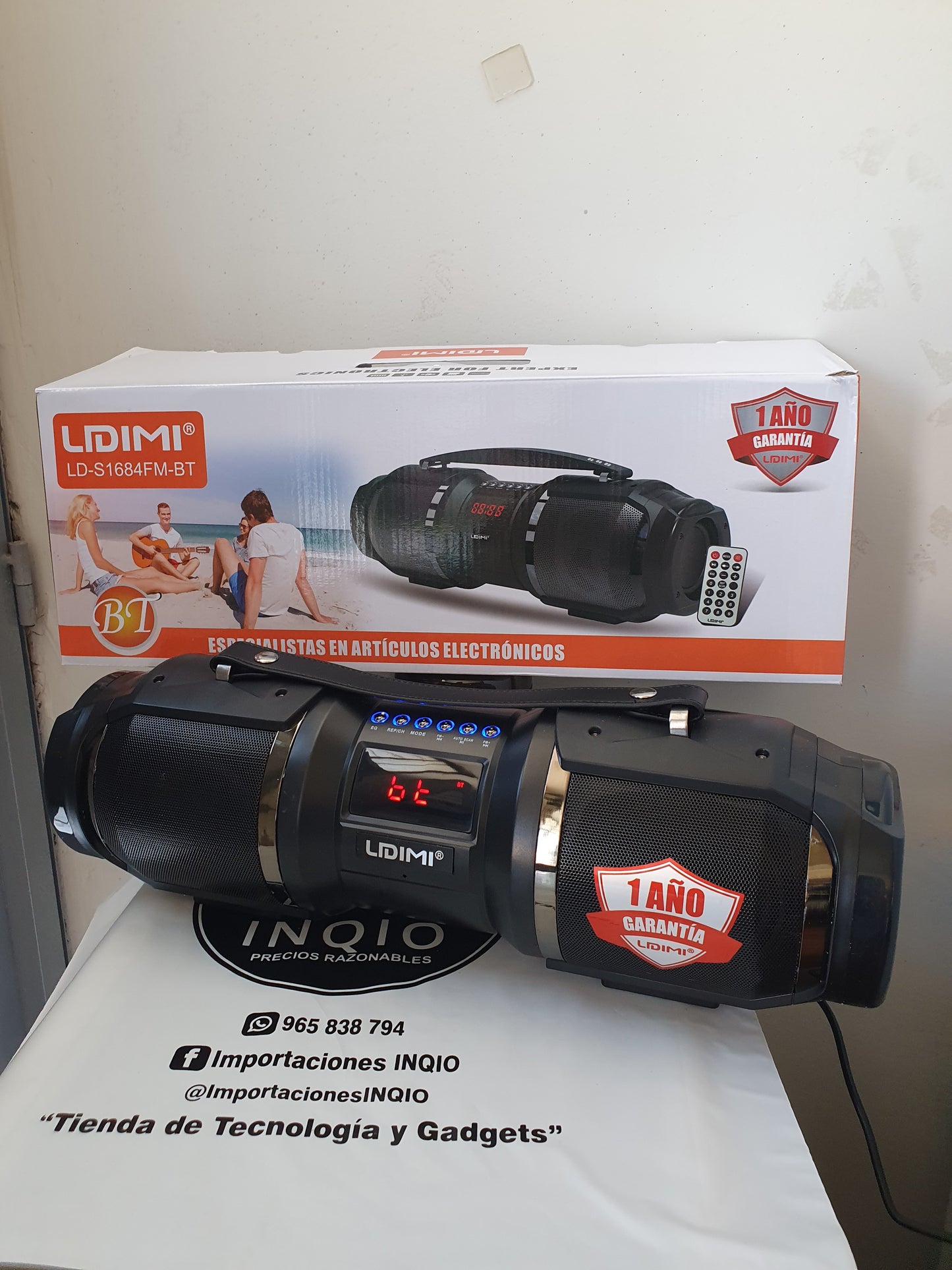 🔊 Parlante Lidimi S1684 – Sonido Potente con Bluetooth y Radio FM 🚀🎶