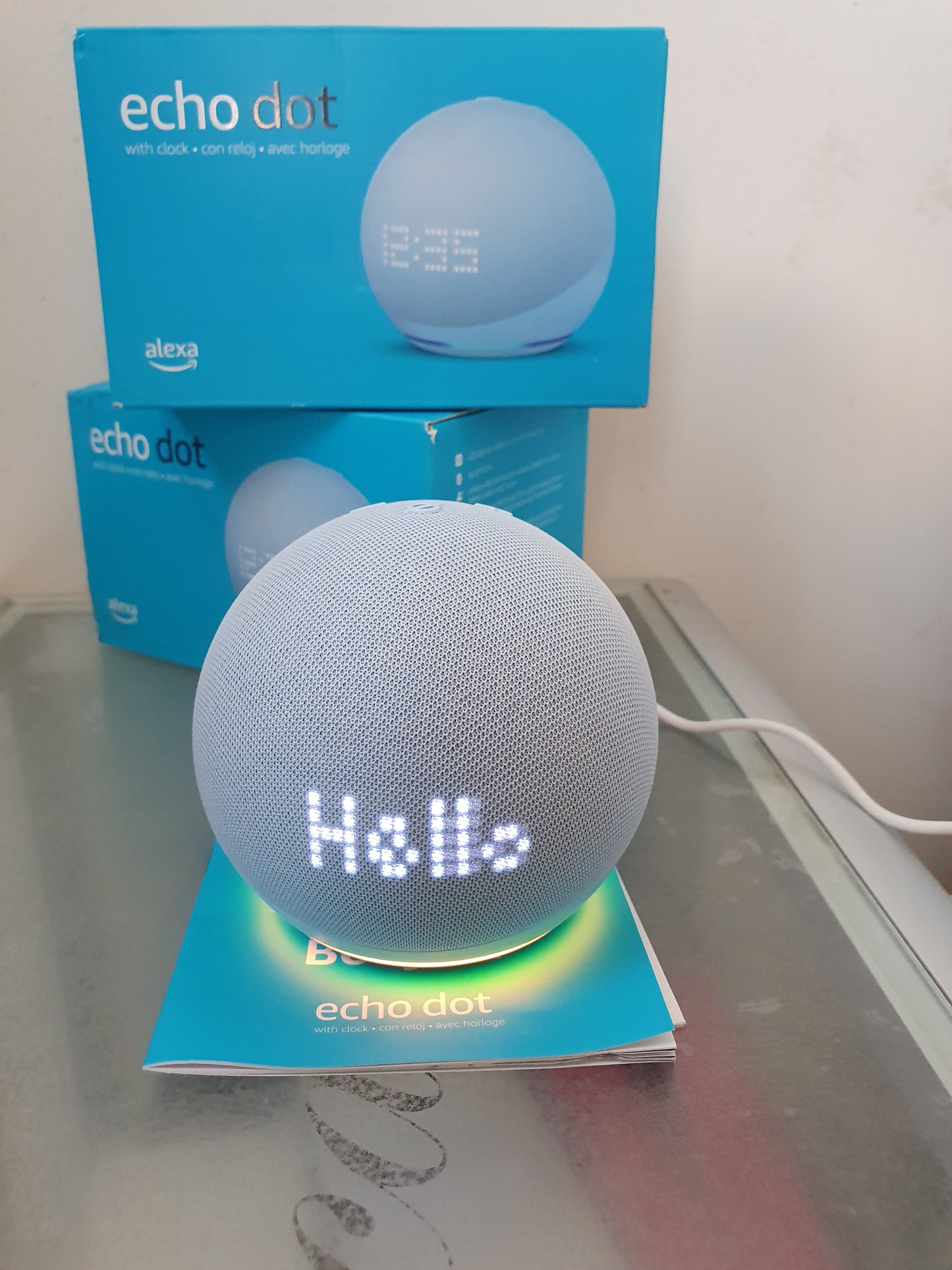 🗣️ Alexa 5ta Generación Original Echo Dot con Reloj y Pantalla – Tu Asistente Inteligente al Alcance de Tu Mano 🕒📱