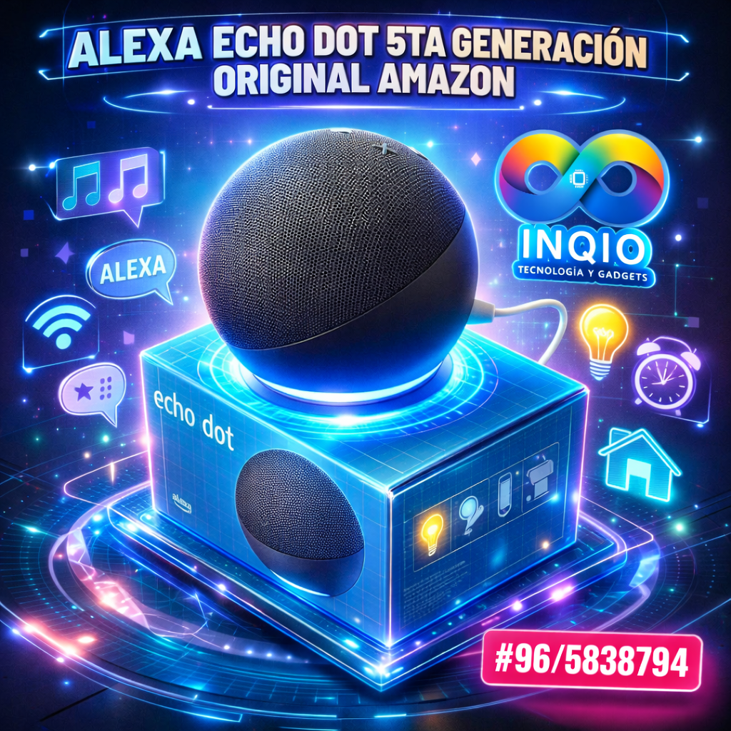 Alexa Echo Dot 5ta Generación Original Amazon – Sonido Potente, Control por Voz, Smart Home