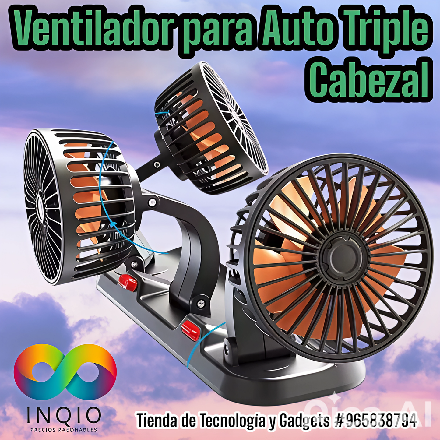 Ventilador para Auto triple Cabezal