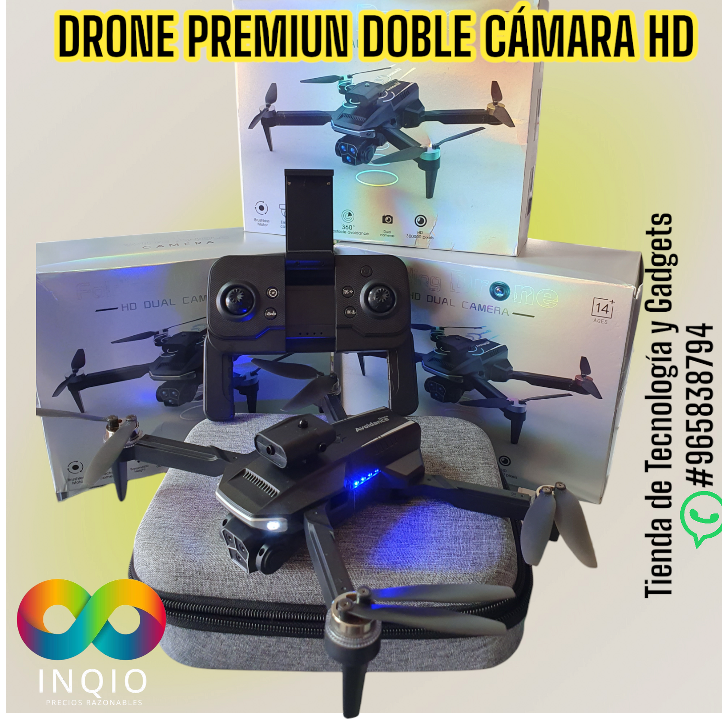 🚀 DRONE PREMIUM DOBLE CÁMARA HD – ¡DOMINA LOS CIELOS CON TECNOLOGÍA AVANZADA! 📷✨