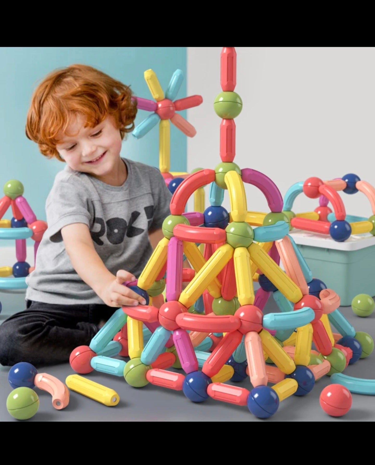🧩 Juego Magnético Didáctico 64 Piezas – Desarrolla la Creatividad y el Aprendizaje de Forma Divertida 🌟🎓
