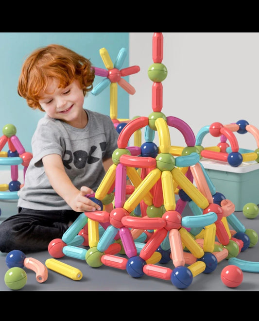 🧩 Juego Magnético Didáctico 64 Piezas – Desarrolla la Creatividad y el Aprendizaje de Forma Divertida 🌟🎓
