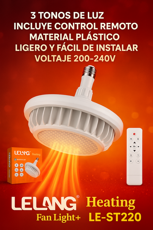 Lámpara LED con Calefacción y Control Remoto 80W
