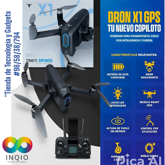 Drone con Cámara Dual, Profesional 4k