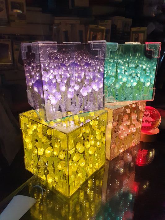 🌷 TULIPANES INFINITOS RGB – ELEGANCIA Y MAGIA EN TU ESPACIO ✨