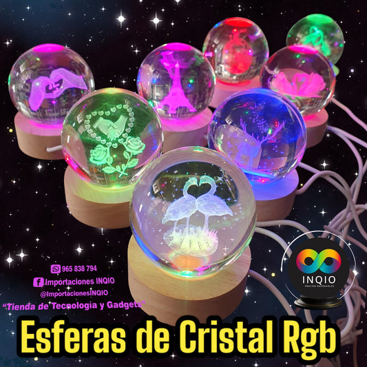 ✨ ESFERAS DE CRISTAL RGB 6CM – ILUMINA TUS ESPACIOS CON ESTILO 🔮🌈