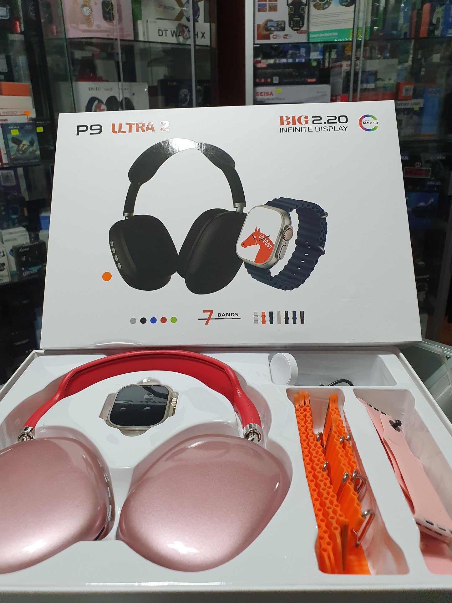 🚀 COMBO SMARTWATCH ULTRA SERIE 9 + AURICULARES BLUETOOTH + 7 CORREAS – TECNOLOGÍA Y ESTILO EN UN SOLO PACK ✨