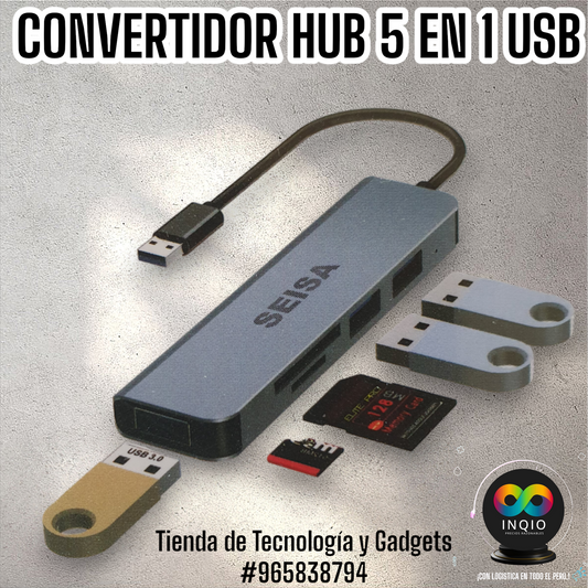 🔌 ADAPTADOR HUB CONVERTIDOR BYL-2103U – ¡EXPANDE TU CONECTIVIDAD! 🚀✨