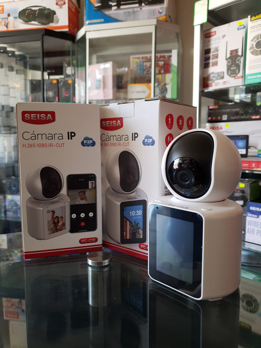📷 CÁMARA DE SEGURIDAD WIFI INTELIGENTE – VIDEOLLAMADAS, ALARMA Y PANTALLA HD 🔥🔍