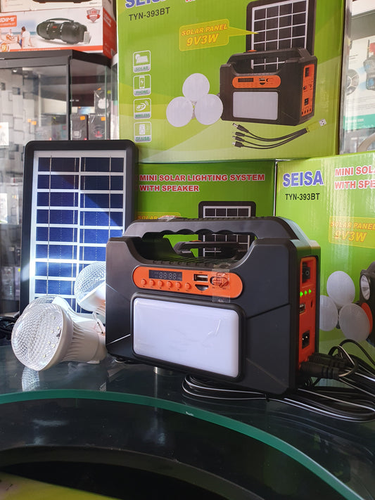 🌞 KIT SOLAR PORTÁTIL – ¡ENERGÍA, MÚSICA Y LUZ EN UN SOLO PAQUETE! 🔊💡✨