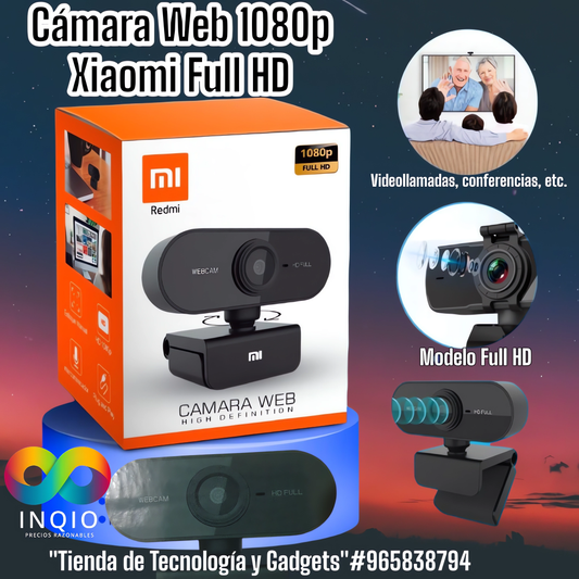 📷 CÁMARA WEB XIAOMI 1080P FULL HD – ¡IMAGEN CLARA Y PROFESIONAL PARA TUS VIDEOLLAMADAS! 🎥✨