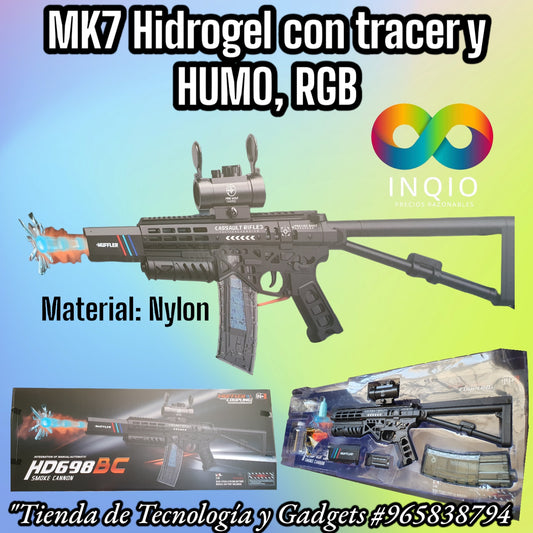 🔫 PISTOLA HIDROGEL CON LANZA HUMO Y RGB – DIVERSIÓN Y ACCIÓN ILIMITADA 🔥🌈