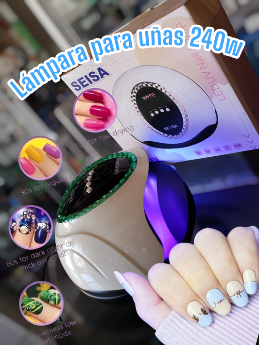 💅 LÁMPARA LED UV PARA UÑAS 240W – ¡PROFESIONALIDAD Y PRECISIÓN EN TUS MANOS! ✨