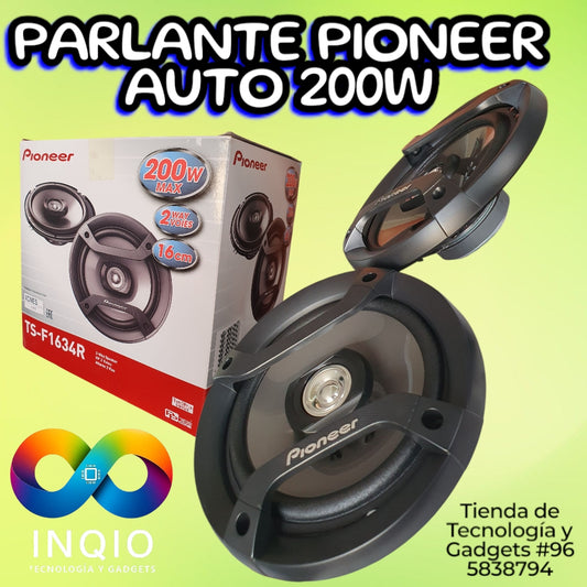 Parlantes Pioneer TS-F1634R 200W 2 Vías 16cm Auto – Sonido Potente y Claro