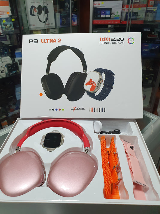 🚀 COMBO SMARTWATCH ULTRA SERIE 9 + AURICULARES BLUETOOTH + 7 CORREAS – TECNOLOGÍA Y ESTILO EN UN SOLO PACK ✨