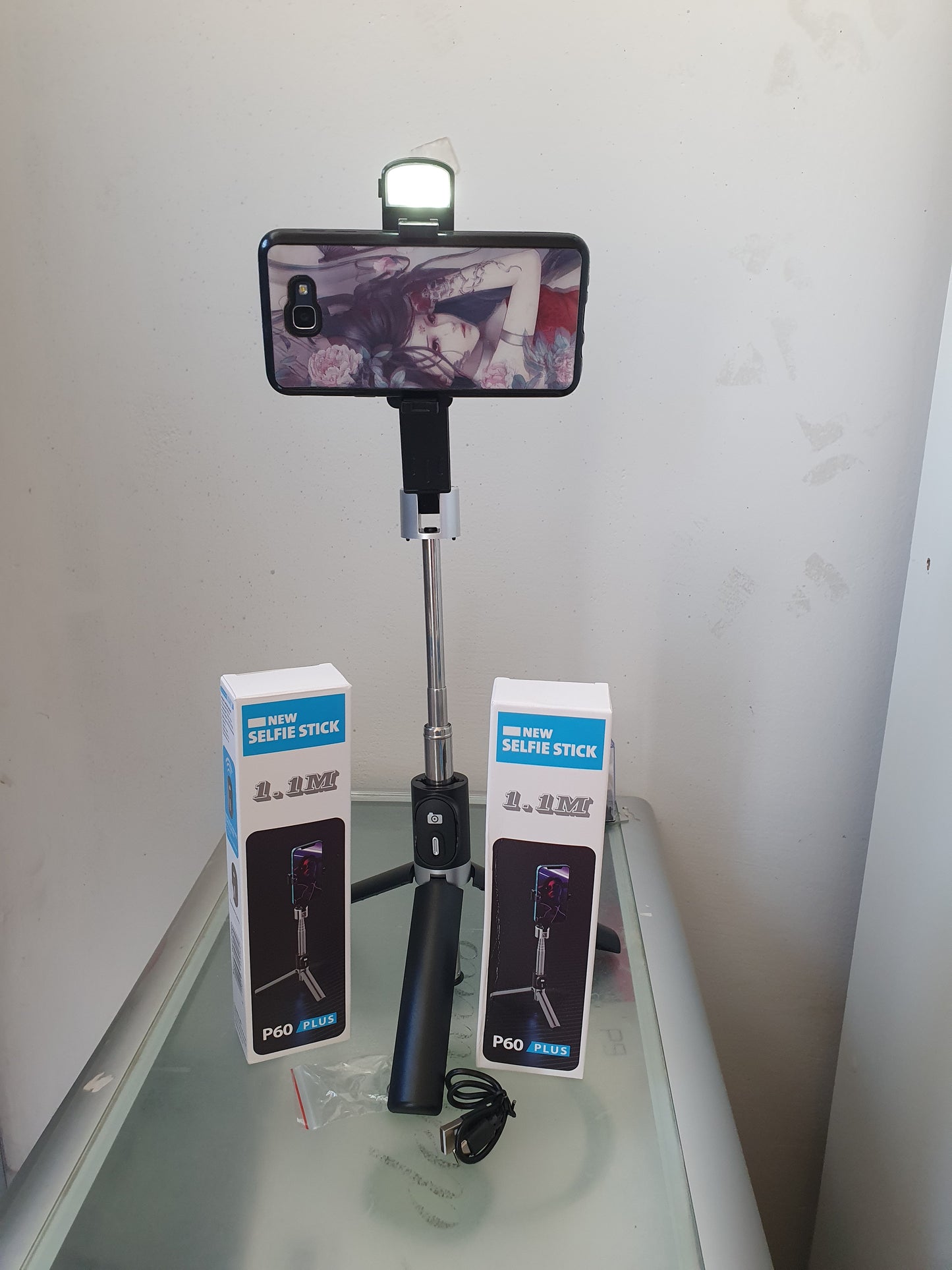 📸 Palo Selfie Bluetooth 1.1m con Luz LED – ¡Selfies Perfectos en Cualquier Momento y Lugar! ✨