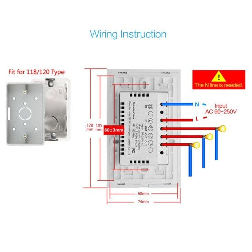 🏠 Interruptor de Pared Inteligente WS-US-02 EWeLink – Controla tu Hogar con un Toque o desde tu Smartphone 📱🔌