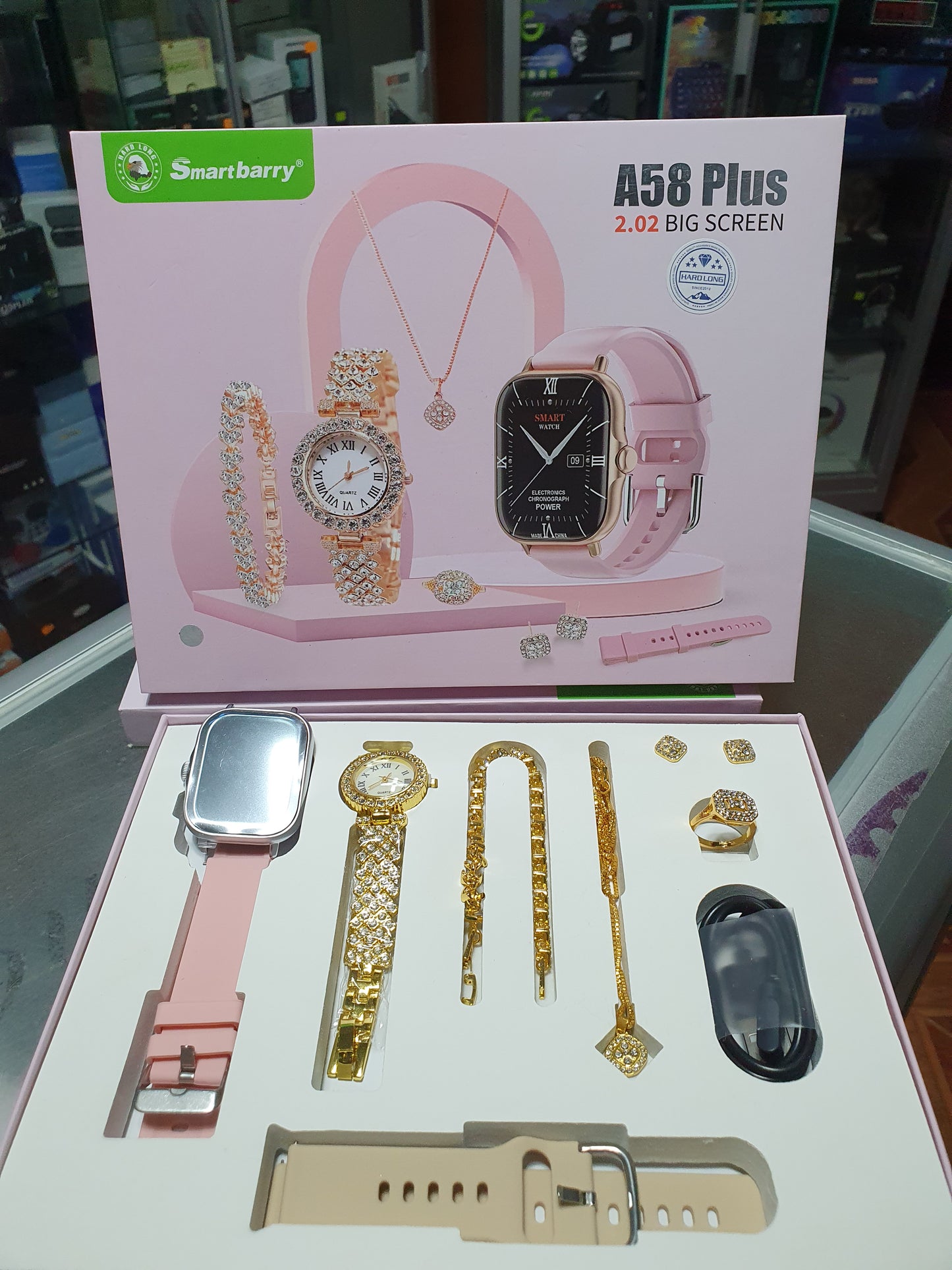 🚀 COMBO SMARTWATCH A58 PLUS + RELOJ DE CUARZO CON JOYAS – ESTILO Y TECNOLOGÍA EN UN SOLO PACK ✨