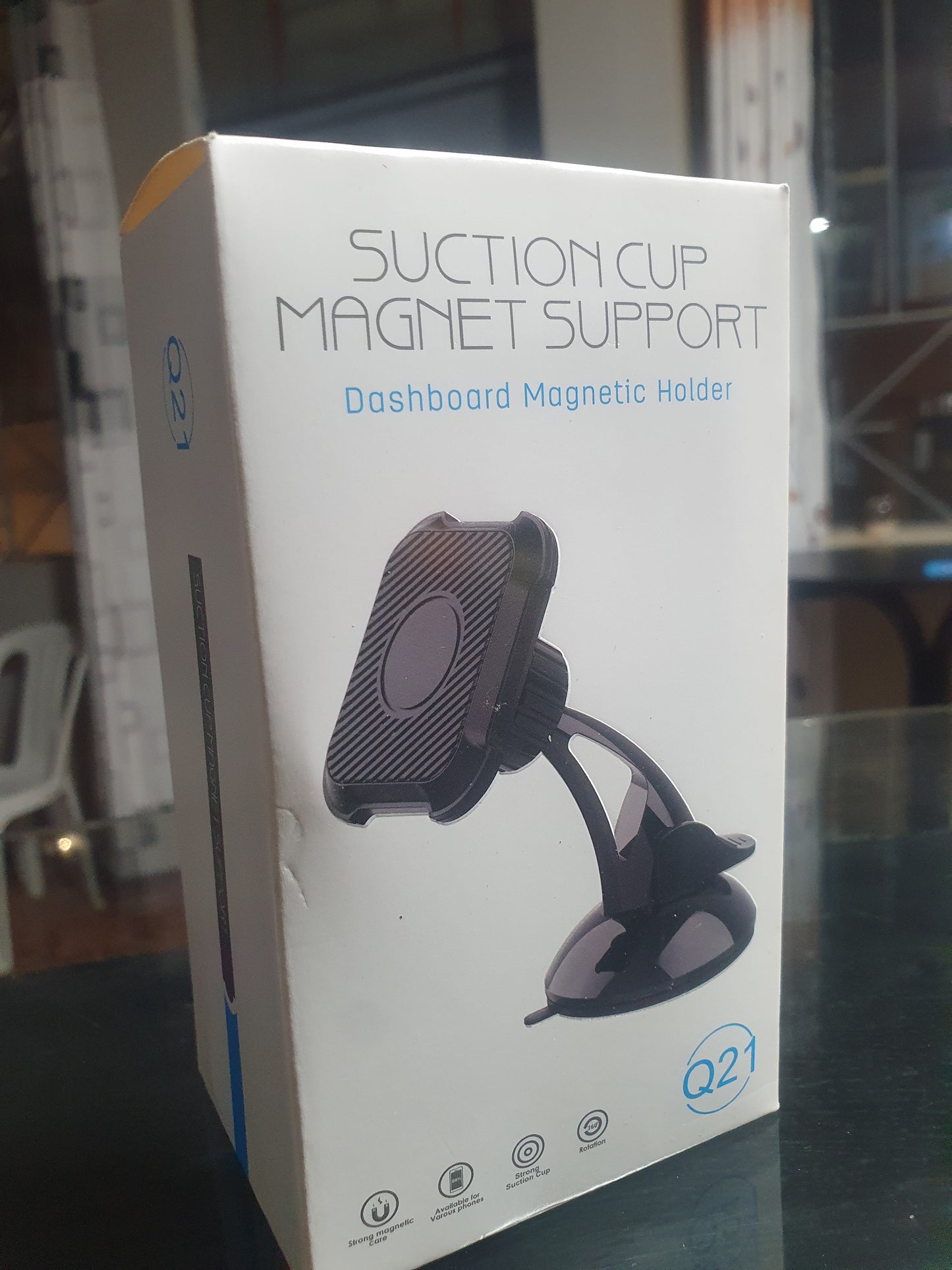 Soporte Magnético Auto ZJ-Q21 | Ventosa Fuerte | Giro 360° Universal